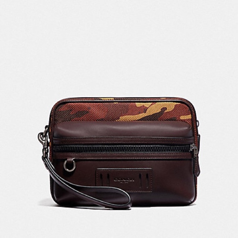 NEW ‼️ COACH MEN TERRAIN POUCH WITH CAMO PRINT